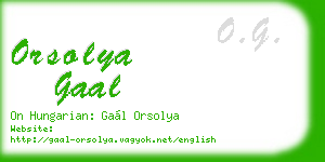 orsolya gaal business card